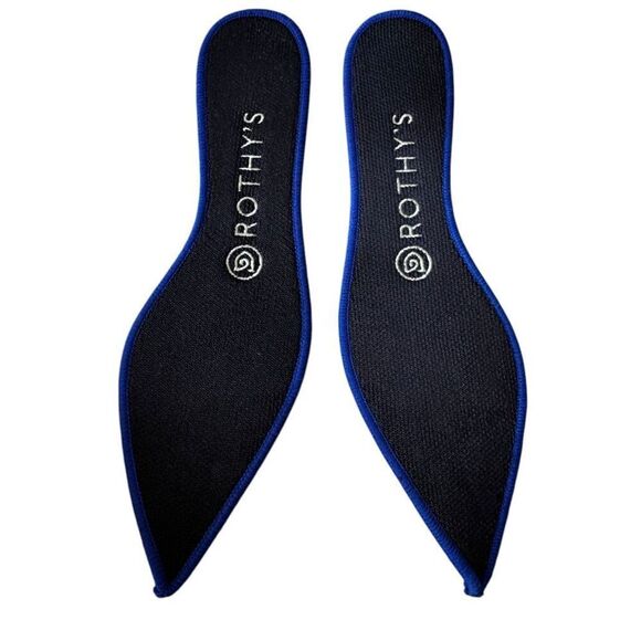 Rothy’s The Point Toe Yellow White Chevron Slip On Shoes Ballet Flats Knit  Sz 7 - Picture 11 of 15